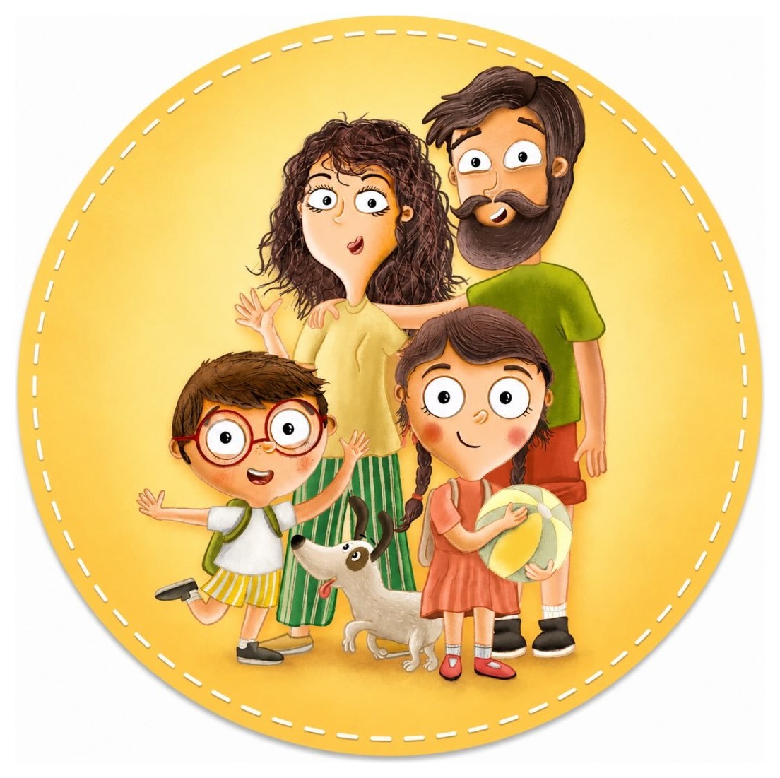 Partner – ilustracja rodzinna